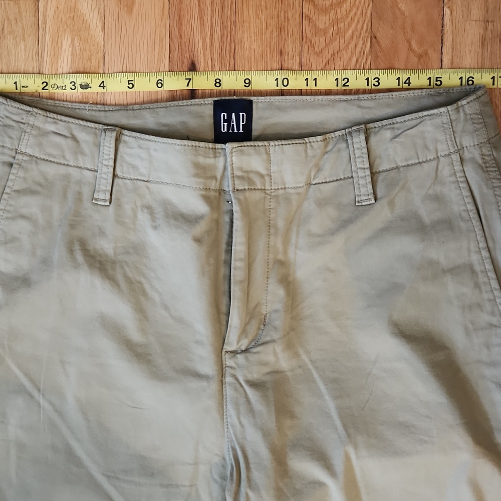 GAP Womens Light Olive Chino Pants Size 12 Summer Resortwear Cruise Vacation - Picture 4 of 11